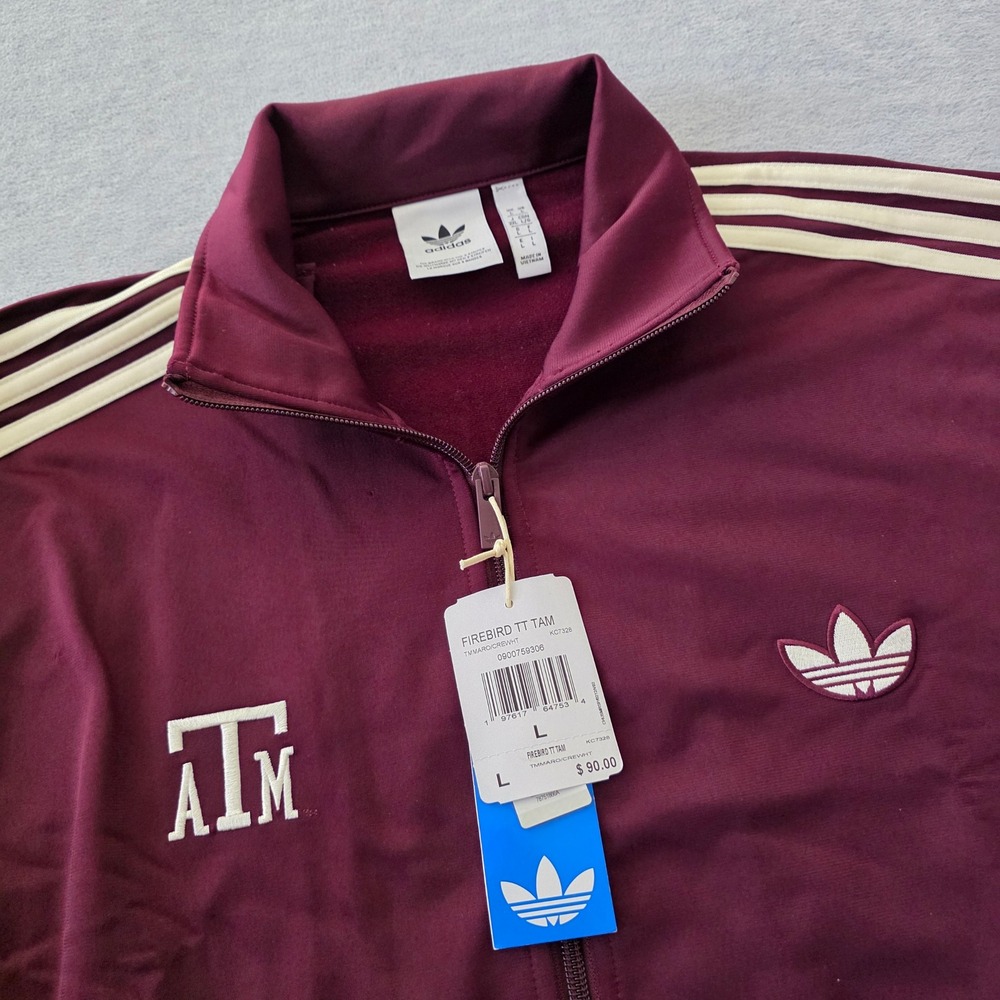 Adidas Originals Firebird TT TAM Texas A&M Track Jacket Maroon KC7328 Mens Large